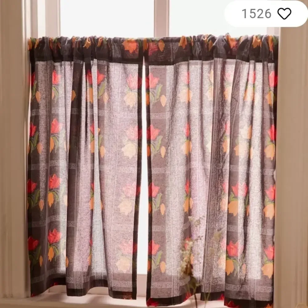 Urban Outfitters Bridgette Floral Café Curtains